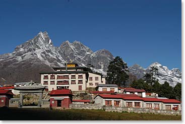 The iconic Tengboche Monastery was rebuilt and reopened with help from supporters worldwide in 1992 after the devastating fire of 1989.