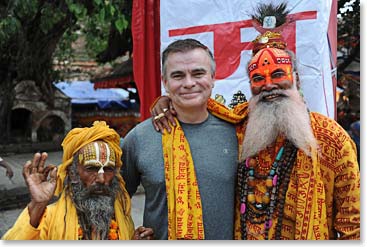 Leo turned 50 years old in Kathmandu today.  He has already made new friends here.