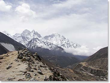 The beautiful view from the ridge above Pheriche