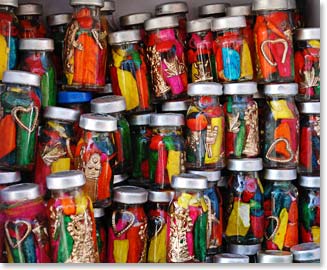 Colourful items at the market