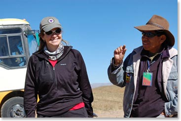 Teodoro stopped at many viewpoints along the way.  Leila is enjoying the spectacular views.