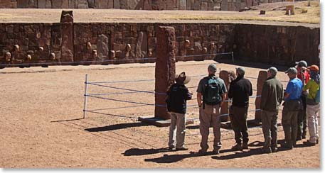 The team heads to Copacabana.  Along the way we made many stops, but the highlight is always the archeological site of Tiwanaku, a UNESCO World Heritage Site.