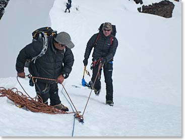 Bart going up the ridge