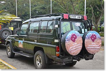 Early on a rainy Tuesday morning the vehicles were ready to leave for the mountain.