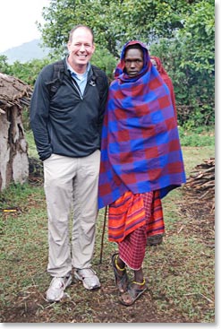 Jim Lynch and a Maasai tribesman