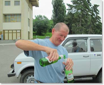 Always gracious, Dick made sure everyone got some beer.  