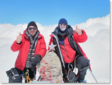 Brothers Mario and Bruno on the summit