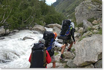 Hiking along the river