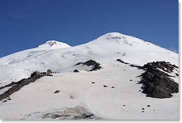 Today we had amazing views of Mount Elbrus