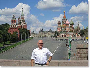 We were there, part I.  Chet at Red Square.