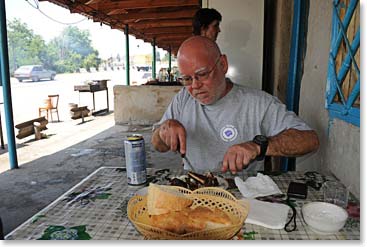 The lamb passed the test and Chet sat down to enjoy lunch. 