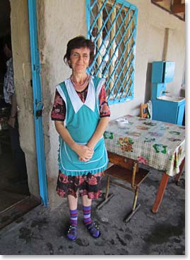 After lunch it was time to say goodbye to the ladies who run our favorite roadside stop in the Caucasus.  We’ve made three stops here during our trip and we have been warmly received each time.