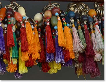 Colorful souvenirs at Boudanath, or as we call it, Bouda