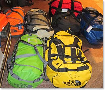 Our duffels are packed and ready for the yaks that await us in Lukla