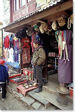 Shops in Namche