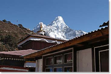 Ama Dablam from the Pangboche Monastery