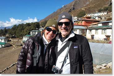 Denio and Raquel in Pangboche