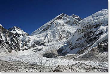 The view ahead to base camp was spectacular.