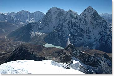 Looking down the ridge towards base camp