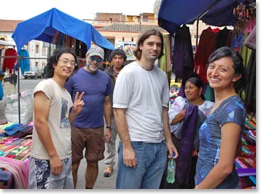 The team has arrived on schedule - Yuki, Bill, Andrew and Ana