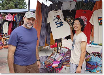 Bill and Yuki finally found the t-shirt they were looking for