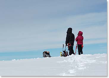 Enjoying the views form the summit