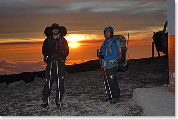 Arriving at the refugio