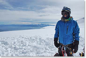 Yuki reaches the summit.