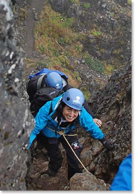 Ana enjoys the scramble