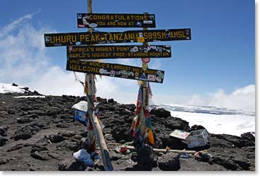 This famous sign marks the spot - Kilimanjaro’s summit