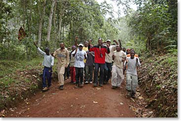 Dancing down the last section of trail