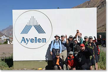 A team photo at Hotel Ayelen