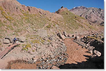 Hiking in the hot summer sun