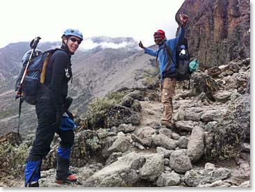 Terri prepares for the Barranco Wall