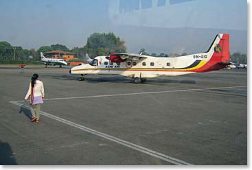 We flew on Agni Air. The flight took about 30 minutes and we were on the ground in Lukla just past 8:00am.