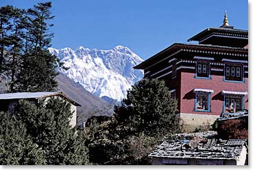 Mount Everest from the Tangboche Monastery