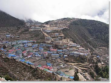 The beautiful village of Namche