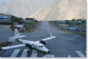 The takeoff from Lukla’s airstrip is always thrilling!