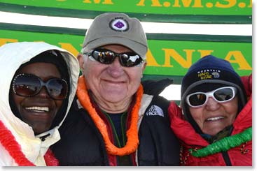 Three great physicians from Jacksonville, NC on the summit of Kili