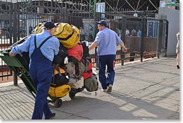 We continued to get strange looks – we are not your normal Monday morning passengers, but everyone was courteous and helpful. 