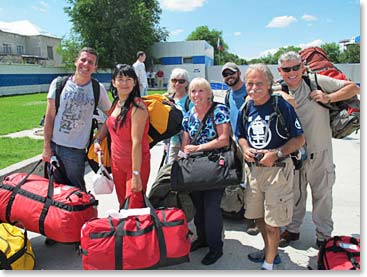 Karina met us at the airport. All our bags arrived.