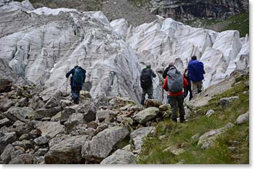 As we approach the glacier