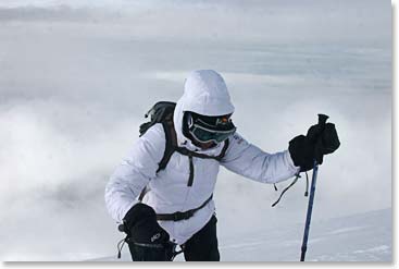 Barbara moving higher through the clouds