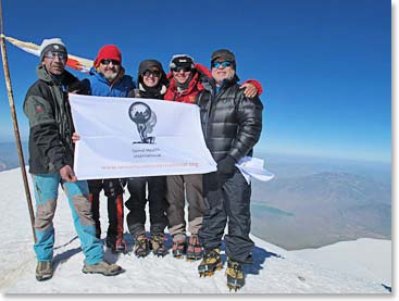 On July 26th our team stood on the top together.  Dr. Chet’s Spinal Health International banner was proudly unfurled on the summit.  Dreams of other mountains are always present and from the top of Ararat we were already thinking of Kilimanjaro in 2013