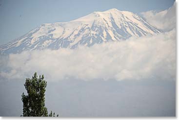 Ararat, a mountain of mystery and massive size.  Can you believe we walked all the way down in one day after our morning summit?
