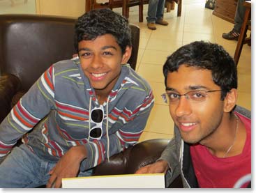 Rohit and Prajit hanging out at the Tanzanite museum