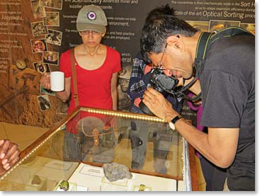 Ajei photographing tanzanite