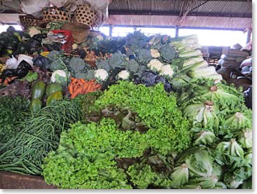 Colourful vegetables at the market