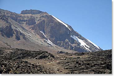 The trail leaving Moir camp toward lava tower (our destination for tomorrow)