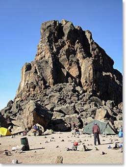 The Lava Tower in the warm morning sun